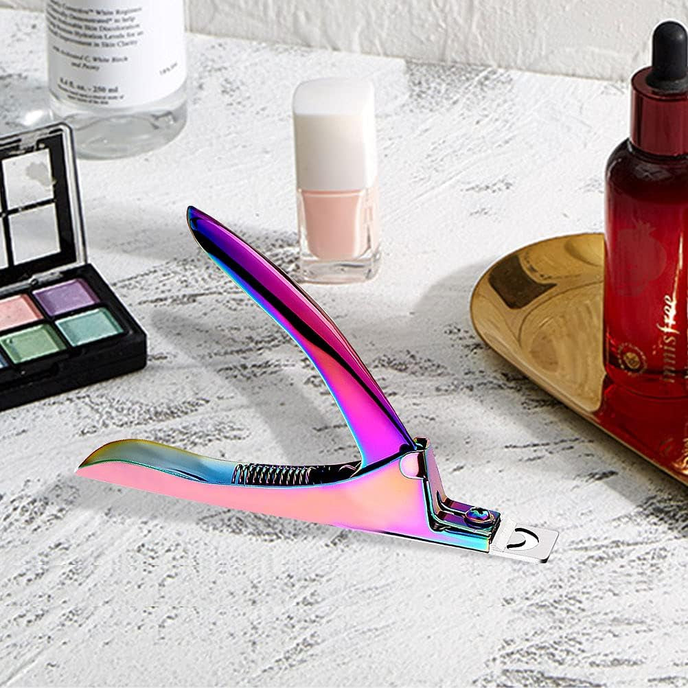 Professional Acrylic False Nail Clippers for Acrylic Nails Rainbow