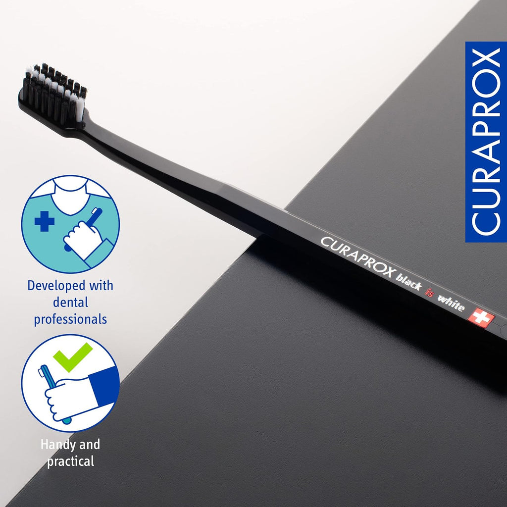 Toothbrush Duo, Black and Black, 2-Pack, Whitening-Friendly