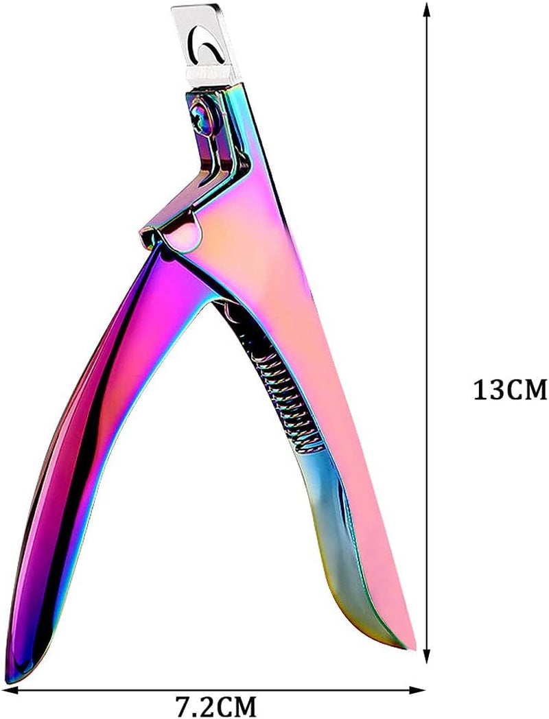 Professional Acrylic False Nail Clippers for Acrylic Nails Rainbow
