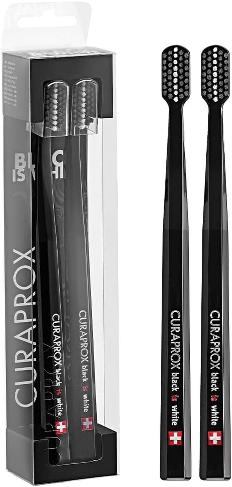 Toothbrush Duo, Black and Black, 2-Pack, Whitening-Friendly