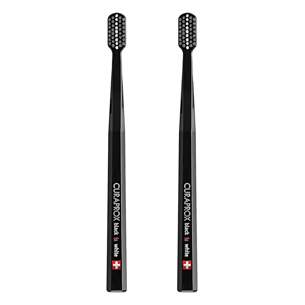 Toothbrush Duo, Black and Black, 2-Pack, Whitening-Friendly